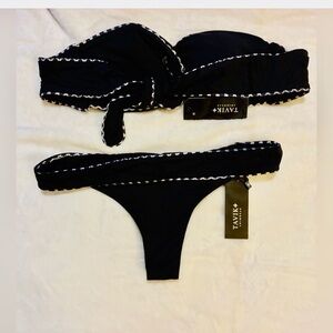 TAVIK NWT black bandeau bikini